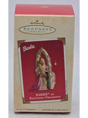 NIB 2002 Hallmark Keepsake Barbie as Rapunzel w/Hairbrush